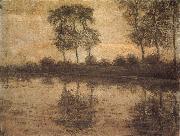 Piet Mondrian Trees at the edge of Gaiyin river china oil painting artist
